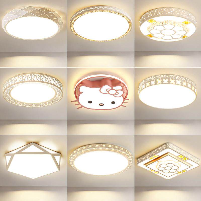 led卧室灯温馨浪漫客厅房间北欧简约现代遥控圆形化妆室吸顶灯具