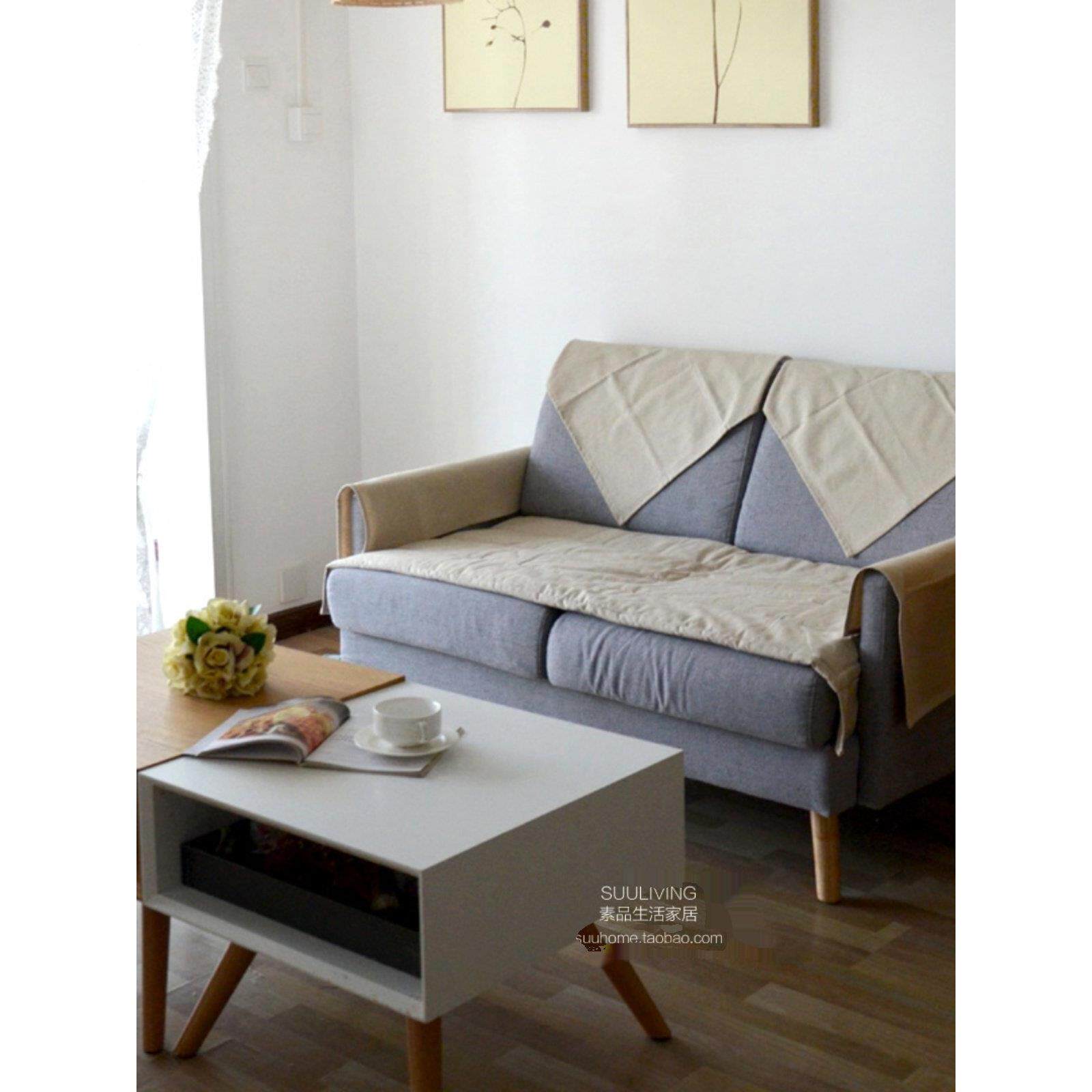 休闲亚麻天然彩色棉麻亚麻亚麻粗麻布帆布绗缝防尘沙发靠垫座位靠