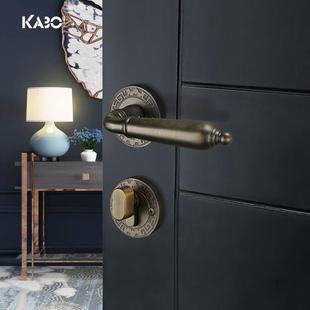 门锁室内卧室分体房门锁家用实木门把手卫生间门锁 德国KABO新中式