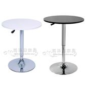 酒吧圆桌现代休闲 圆茶几白色咖啡桌升降高脚桌小圆吧台办公接待