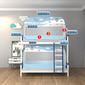 蒙古包蚊帐免安装 子母床0.9米学生宿舍1.0m高低床上下铺侧开门1.2