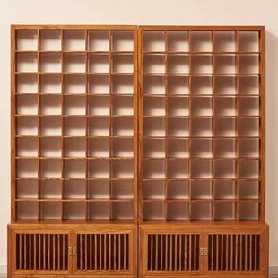 实木紫砂壶展示架茶杯展示柜格子收纳中式置物架多宝阁榆木博古架