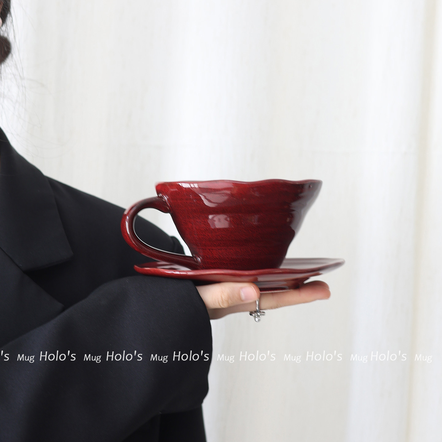 Holo's Mug限定手作咖啡杯拉花杯高颜值下午茶水杯伴手礼陶瓷杯子,餐饮具,咖啡杯,淘宝优惠券,粉丝福利购,淘宝优惠卷