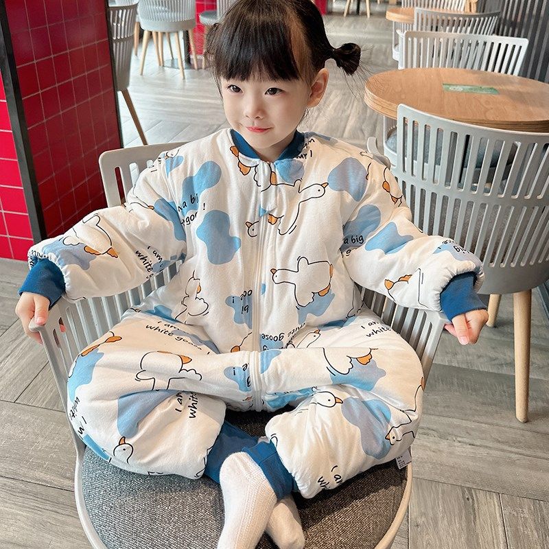 儿童连体睡衣秋冬款纯棉加厚保暖宝宝睡袋冬季夹棉小中大童防踢被,童装/婴儿装/亲子装,家居服连体衣,淘宝优惠券,粉丝福利购,淘宝优惠卷