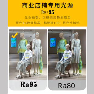 服装 LED天花灯4寸20W 店专用防眩光筒灯超亮高显商业cob孔灯嵌入式