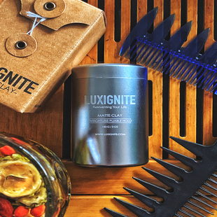 张袁记LUXIGNITE发泥造型无味无香型強定型自然蓬松哑光发蜡背头