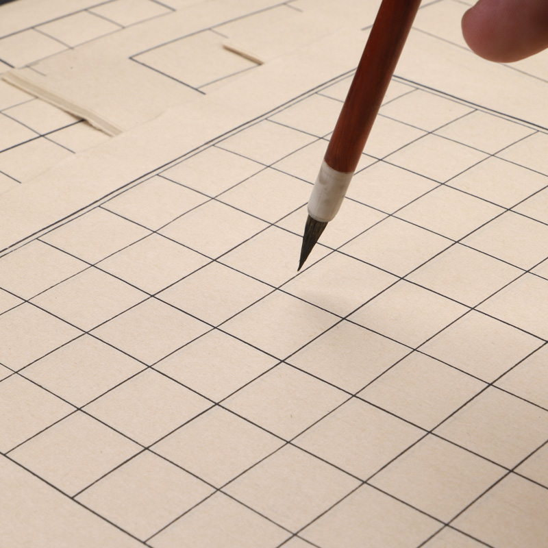 硬笔小楷日课纸学生毛笔字练习纸半生熟宣纸书法专用纸方格米字格