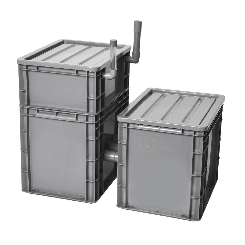 鱼缸底滤箱过滤槽鱼缸改装下过滤盒虹吸下水溪流鱼缸过滤系统整套