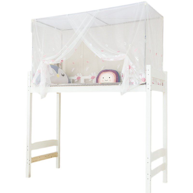 学生蚊帐宿舍上下床通用寝室上铺下铺防尘加密绣花公主少女心帐子