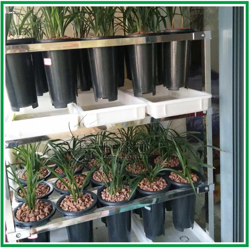 精品202不锈钢方管兰花架方管兰架可调节可移动送托盘万向轮包邮