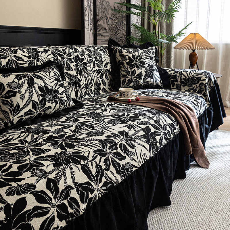 法式轻奢沙发巾全盖通用盖布全包沙发罩套高级感单人法式靠背盖巾