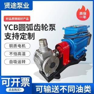 圆弧齿轮泵现货供应304不锈钢齿轮泵YCB1.6电动增压燃油泵压力泵