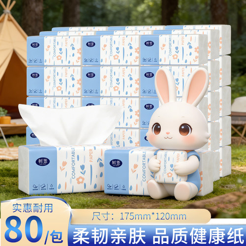 【全新升级】细腻亲肤柔韧升级擦汗无屑湿水强韧擦手原木整箱囤货