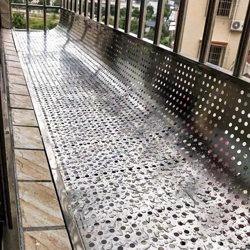 304不锈钢冲孔板防盗窗垫板防掉漏护栏阳台防护网垫网防盗网垫板