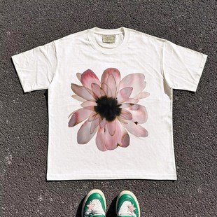 T恤情侣装 宽松彩色花朵写实短袖 220G轻薄高织不透 王有病工作室