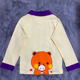 2024新款一二布布情侣睡衣纯棉春秋冬长袖家居服套装可爱卡通周边