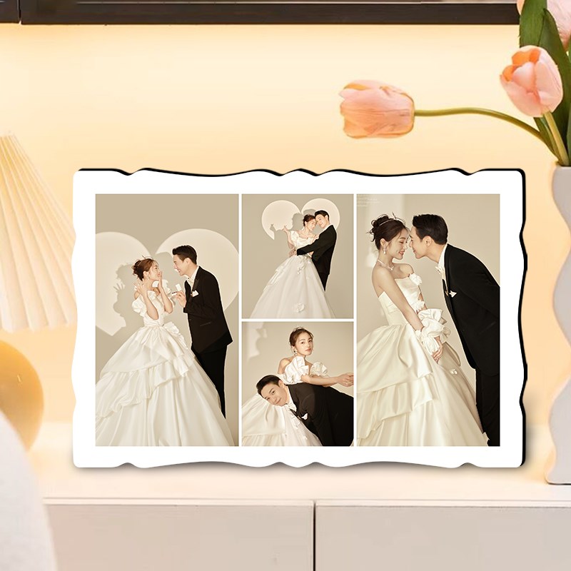 diy多宫格宝宝相框挂墙定制全家福婚纱照洗照片做成摆台放大高级