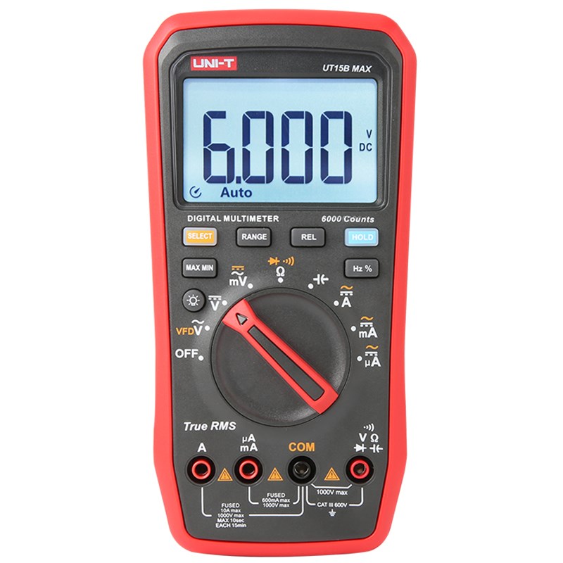 优利德UT15B MAX 数字万用表高精度智能防烧自动万能表电工电压表