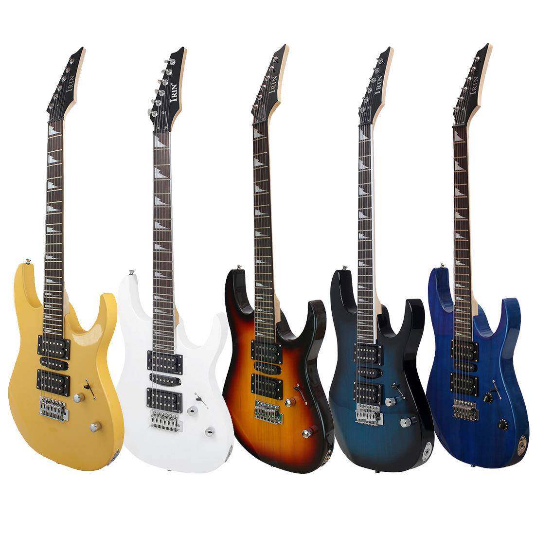 工厂寸电吉他套装双单双实木摇滚电吉他学生成人初学练习琴