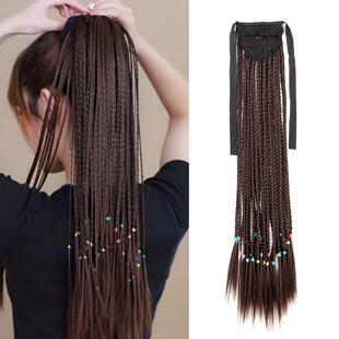 假发辫子马尾古风女扎马尾神器小辫子发带麻花长辫舞蹈绑带式脏辫
