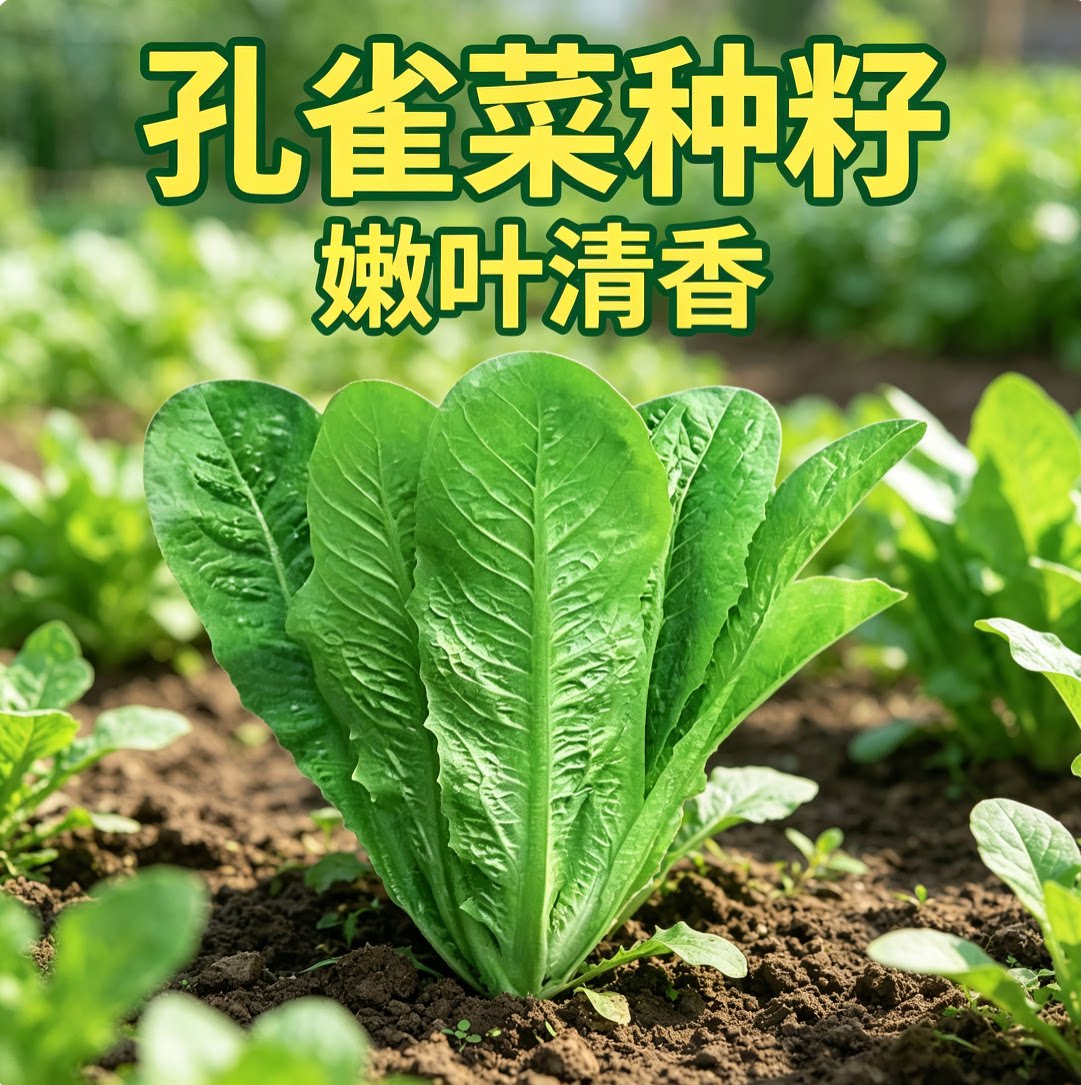 孔雀菜种籽直立生吃脆嫩生菜菜籽农家小院菜园播种阳台盆栽青菜籽