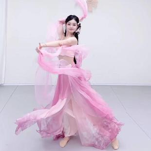新款古舞蹈服身韵仙气渐飘逸纱衣变色/套裙裤舞蹈典演出服装超仙