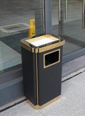 不锈钢缸垃圾桶酒店大堂商用办公室公LVE共场合电烟梯场口带灰灭