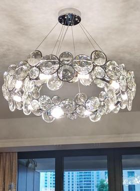 轻新奢吊MAV灯客厅水晶灯现代款简约2厅025年款主卧室设计师饭泡