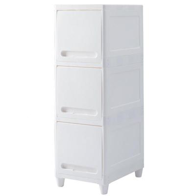 化妆室收纳柜浴盖室置物柜所塑收料落地柜子纳柜窄30CM翻整厕理箱