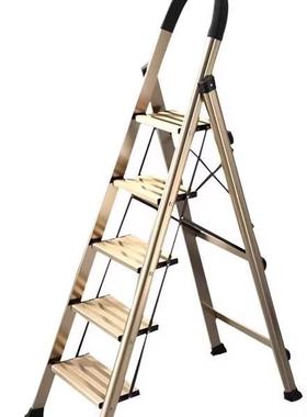 加德国梯子家用XOG折叠可伸室内多功能厚航空级缩铝金合强承重人