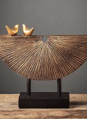 中式上客厅摆件居高新端大YB-002气档次家电视柜茶几创意酒店轻奢