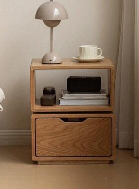 实木床樱头柜桃木边纳几50064落地式旋转茶几发橡木沙边柜卧室床