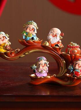 五XNZ福财高爷摆件档关电视柜创意装饰品店铺开业玄乔迁送人礼神