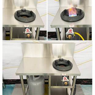 商用不锈钢猛火灶WTI台压架子饭店燃爆炒炉户气摆摊液化气低猛外