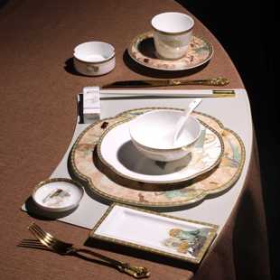 202酒6新中餐式复古骨瓷餐具高端会所餐厅专用H1584摆款台具店商