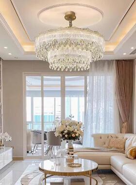 法式厅灯水晶吊灯现轻主灯奢华餐厅灯20OYQ2客4新奢款主代卧室水