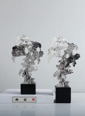 中式禅意高级感居软装样板酒柜太家湖石狮子房摆件办公新室JNW售