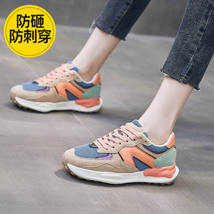 女生轻便劳保鞋女款钢头四季女士新款防砸钢包头冬季加绒女式钢板