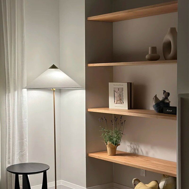 实木壁龛悬浮隔板红橡木实木板定制置物架客厅置物板墙上一字板