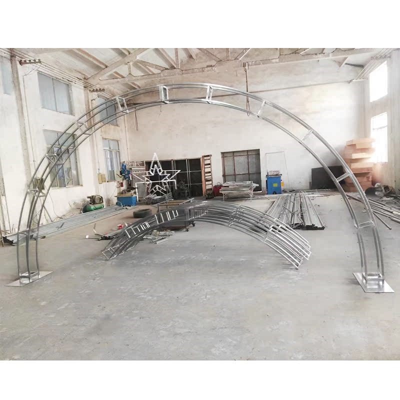 弧形桁架半圆形拱门圆形拱形架子门头支架户外花架婚庆圆环铁架