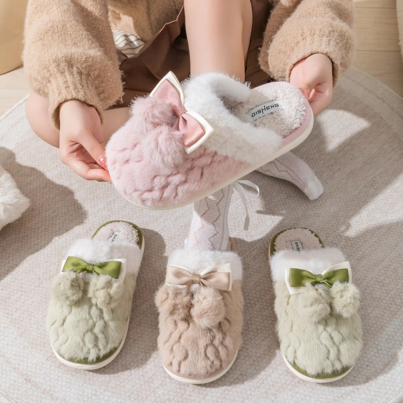 情侣棉拖鞋女款秋冬季新款2024爆款室内家居保暖防滑厚底毛绒男士