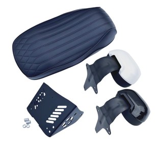 适用于深远T90一代二代一体坐垫电动车改装配件防水前座垫短尾架