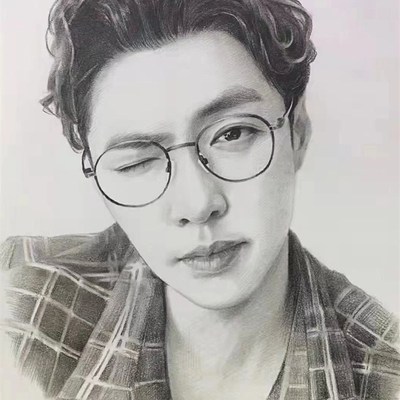 彩铅素描手绘画像定制代画人物绘画肖像画真人照片转手绘画画定制
