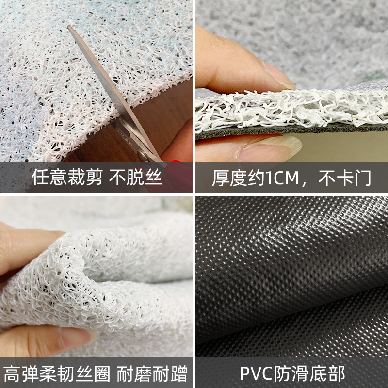 丝圈地垫侘寂风入户门垫日式进门室内外玄关大门口脚垫可裁剪地毯