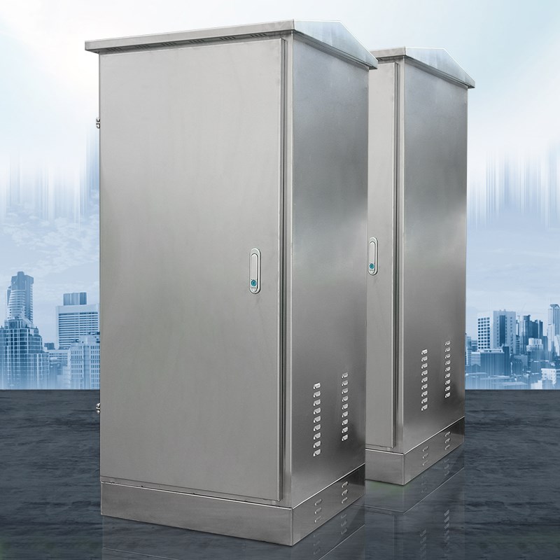 不锈钢网络机柜户外落地监控箱室外防水箱交换机弱电箱电气设备箱