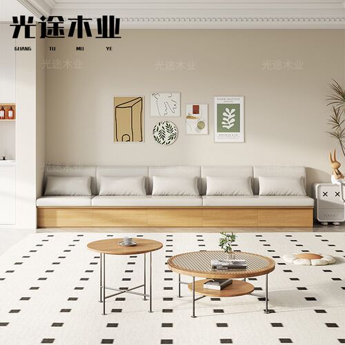 小户型高箱储f物榻榻米沙发两用现代简约客厅抽拉式卡座功能沙发