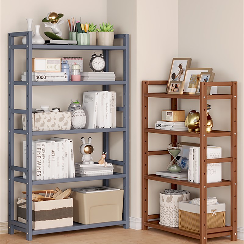 简约置物架落地卧室沙发玩具多层隔板储物货架子客厅收纳简易书架