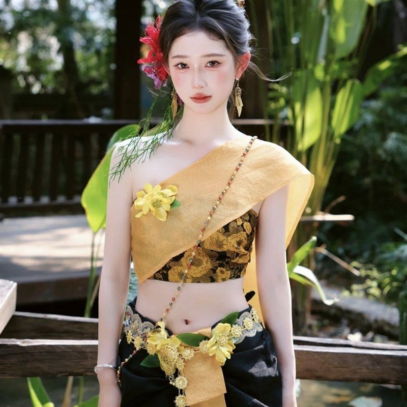 西双版纳傣族服装传统服装女套装新品民族风拍照X旅拍摄影现货