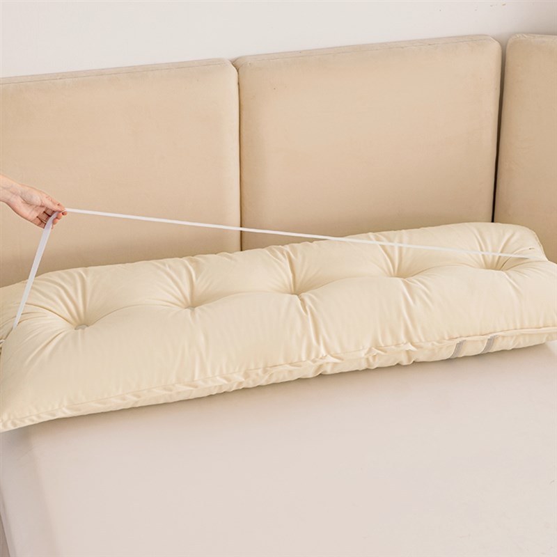 温柔床上靠垫米黄床头靠枕防撞榻榻米大靠背长条沙发软包可拆洗