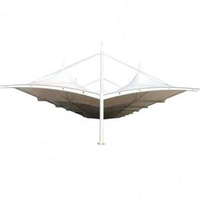 厂钢膜结构停车棚自行车七字钢梁膜布充电桩遮阳雨棚景观球场看促